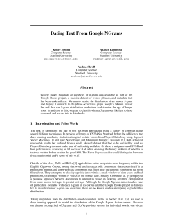 Dating Text From Google NGrams