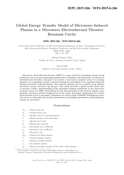 Global Energy Transfer Model of Microwave Induced Plasma in a