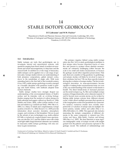 14 stable isotope geobiology