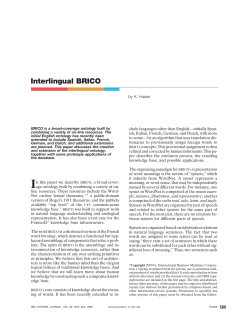 Interlingual BRICO