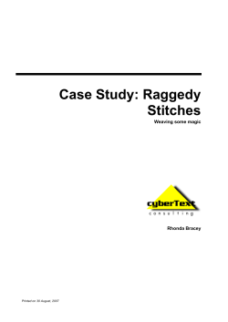 Raggedy Stitches - CyberText Consulting
