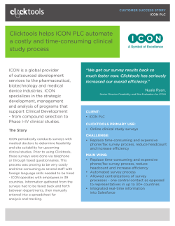Clicktools helps ICON PLC automate a costly and time