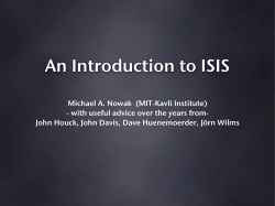 An Introduction to ISIS