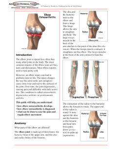 Osteoarthritis of the Elbow - Advanced Physical Therapy CT