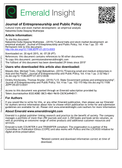 Cultural traits and stock market development: an empirical analysis