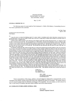 Lieutenant Bullis` letter - Buffalo Soldiers &ndash; Washington DC Chapter