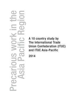 Precarious work in Asia Pacific