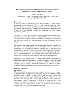 The condition, productivity and sustainability of communally grazed