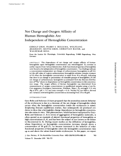 Net Charge and Oxygen Affinity of Human