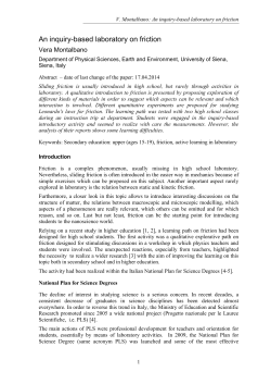 An inquiry-based laboratory on friction