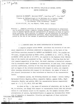 Prediction of the chemical evolution of natural waters during
