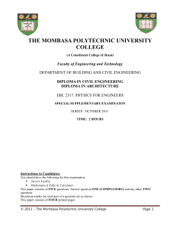 THE MOMBASA POLYTECHNIC UNIVERSITY COLLEGE