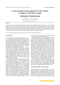 A new boundary tracing algorithm of the contour of objects in the