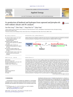 Co-production of biodiesel and hydrogen from rapeseed and