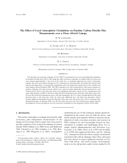 The Effect of Local Atmospheric Circulations on Daytime