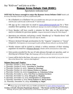 Roman Arena Debate Club (RADC)