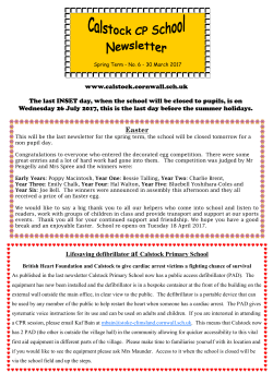 Easter - Calstock CP School Calstock