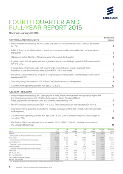 Fourth quarter and full-year report 2015
