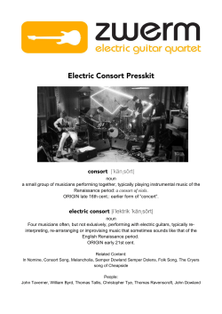 Electric Consort Presskit