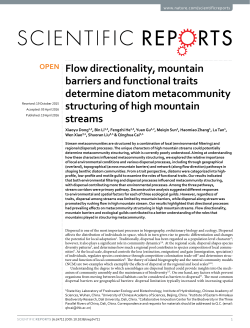 Flow directionality, mountain barriers and functional traits