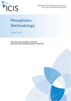 Phosphates Methodology