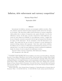 Inflation, debt enforcement and currency competition!