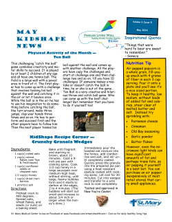 May KidShape News - St. Mary Medical Center