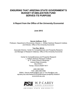 ENSURING THAT ARIZONA STATE GOVERNMENT`S BUDGET