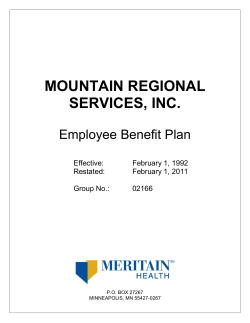 GROUP NAME - Mountain Regional Services, Inc.