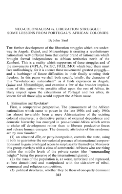 NEO-COLONIALISM vs. LIBERATION