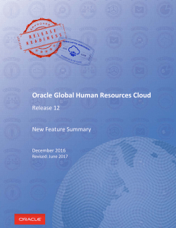 Oracle Global Human Resources Cloud Release 12 New Feature