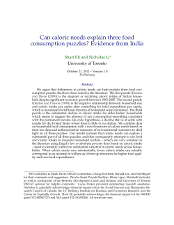 Can caloric needs explain three food consumption puzzles