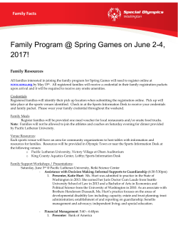 Family Program @ Spring Games on June 2
