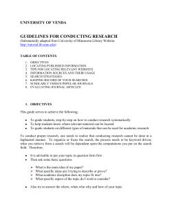 guidelines for conducting research