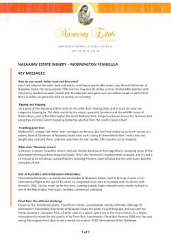 NAZAARAY ESTATE WINERY &ndash; MORNINGTON PENINSULA KEY