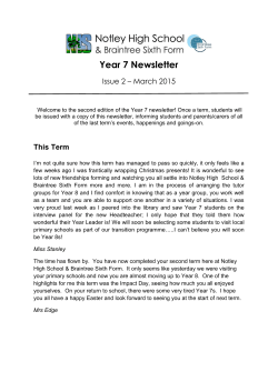 Year 7 Newsletter Issue 2