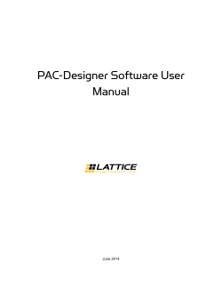 PAC-Designer Software User Manual