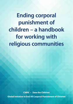 (EN) Ending corporal punishment of children – a handbook for working