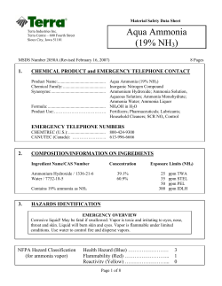 Aqua Ammonia (19% NH3)