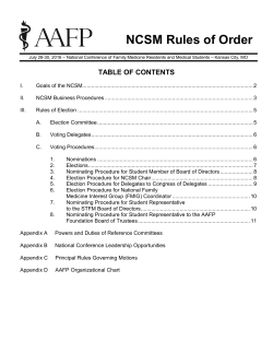 NCSM Rules of Order
