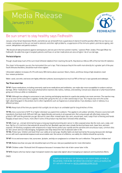 Press Release Jan - Sun Smart