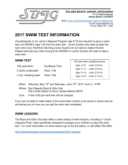Enrollment Check List - City of Solana Beach