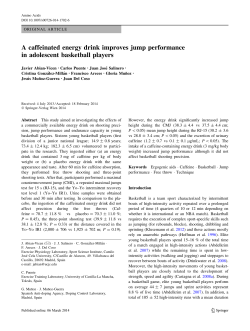 A caffeinated energy drink improves jump performance in