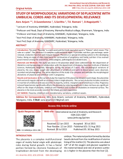 study of morphological variations of 50 placentae with umbilical