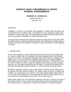 surface wave phenomenon in wafer probing environments