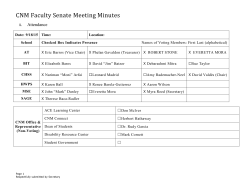 CNM Faculty Senate Meeting Minutes