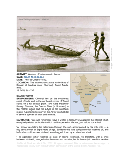 ACTIVITY: Washed off catamaran in the surf. CASE: GSAF 1842.00