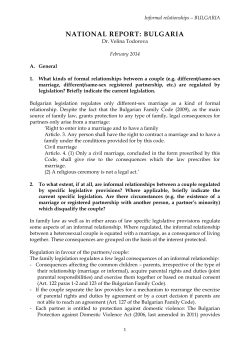 bulgaria - Commission on European Family Law