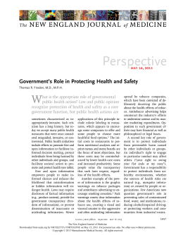 Government`s Role in Protecting Health and Safety