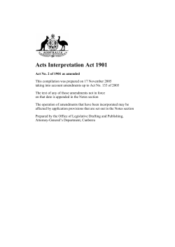 Acts Interpretation Act 1901 - Federal Register of Legislation